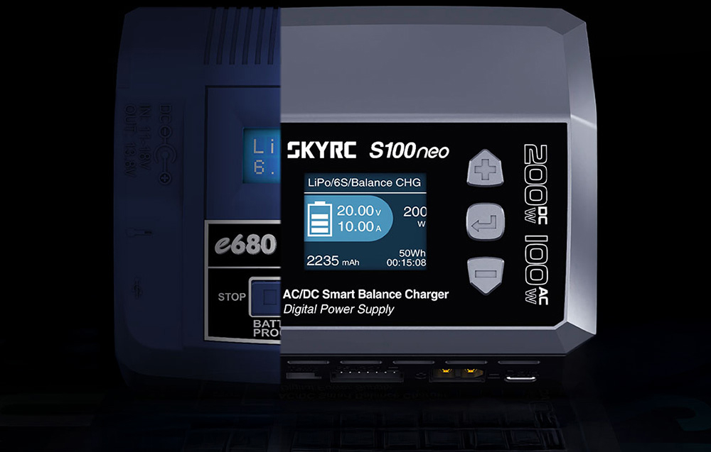 „SkyRC S100neo“ išmanusis AC/DC įkroviklis aprašymas - Prekės nuotrauka „SkyRC S100neo“ išmanusis AC/DC įkroviklis aprašymas - Prekės nuotrauka
