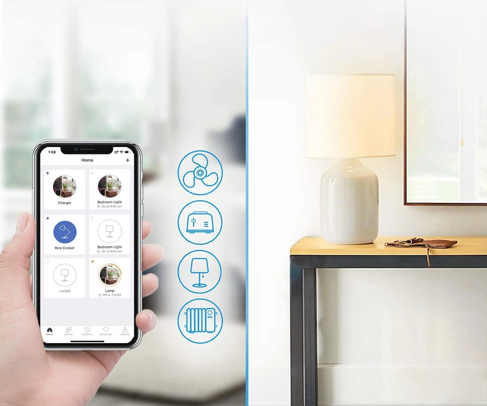 Išmanusis kištukas WiFi MEROSS MSS210EU Apple HomeKit aprašymas - Prekės nuotrauka