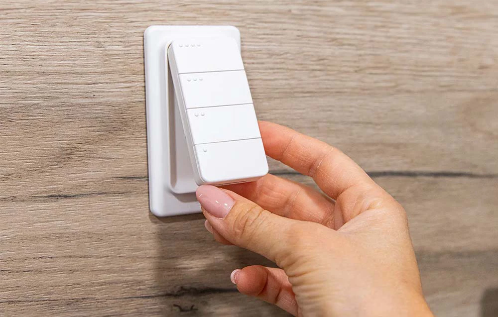 Shelly BLU RC Button 4 ZB – Bluetooth, Zigbee nuotolinio valdymo pultas aprašymas - Prekės nuotrauka