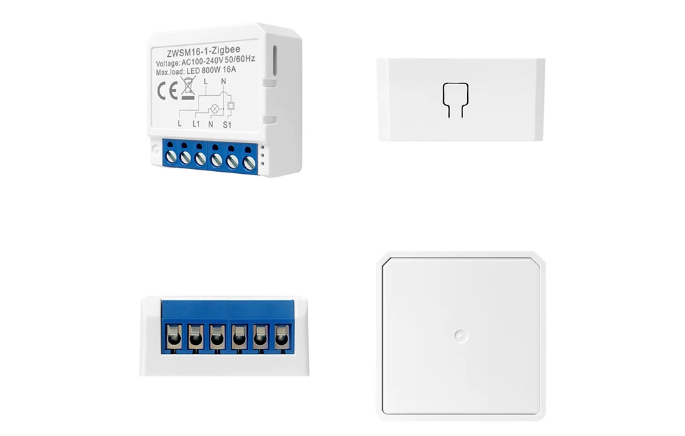 Išmaniojo jungiklio modulis ZigBee Avatto ZWSM16-W1 TUYA aprašymas - Prekės nuotrauka