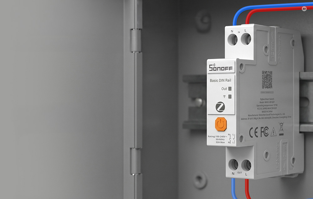 SONOFF Basic ZB1GSP išmanioji Zigbee DIN bėgelio relė 32A aprašymas - Prekės nuotrauka