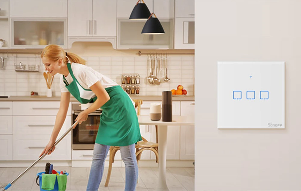Išmanusis jungiklis WiFi + RF 433 Sonoff T1 EU TX - 2 kanalai aprašymas - Prekės nuotrauka