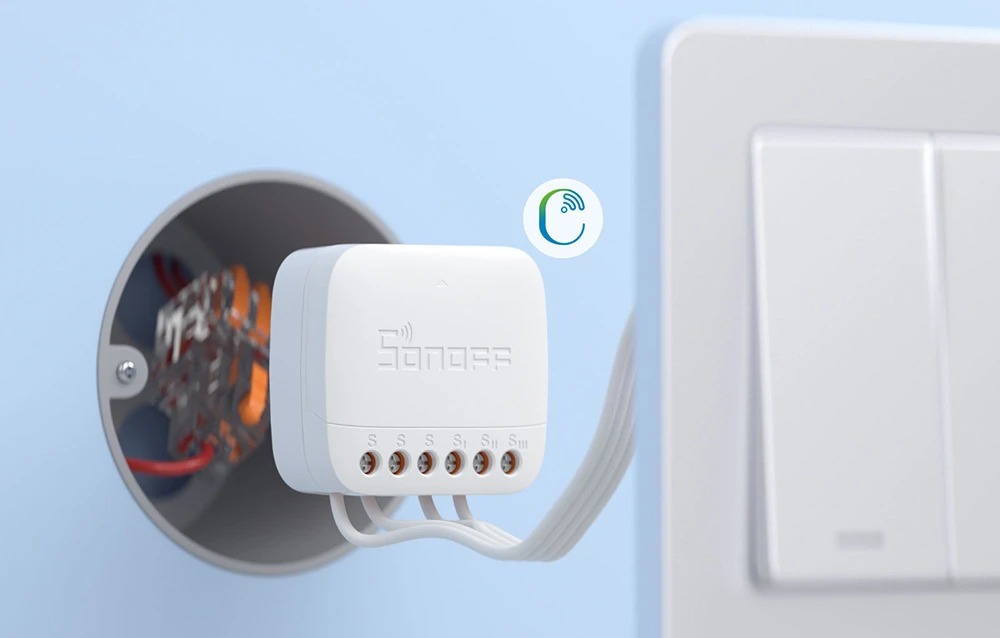 Išmanusis jungiklis Wi-Fi Sonoff S-MATE2 aprašymas - Prekės nuotrauka Išmanusis jungiklis Wi-Fi Sonoff S-MATE2 aprašymas - Prekės nuotrauka