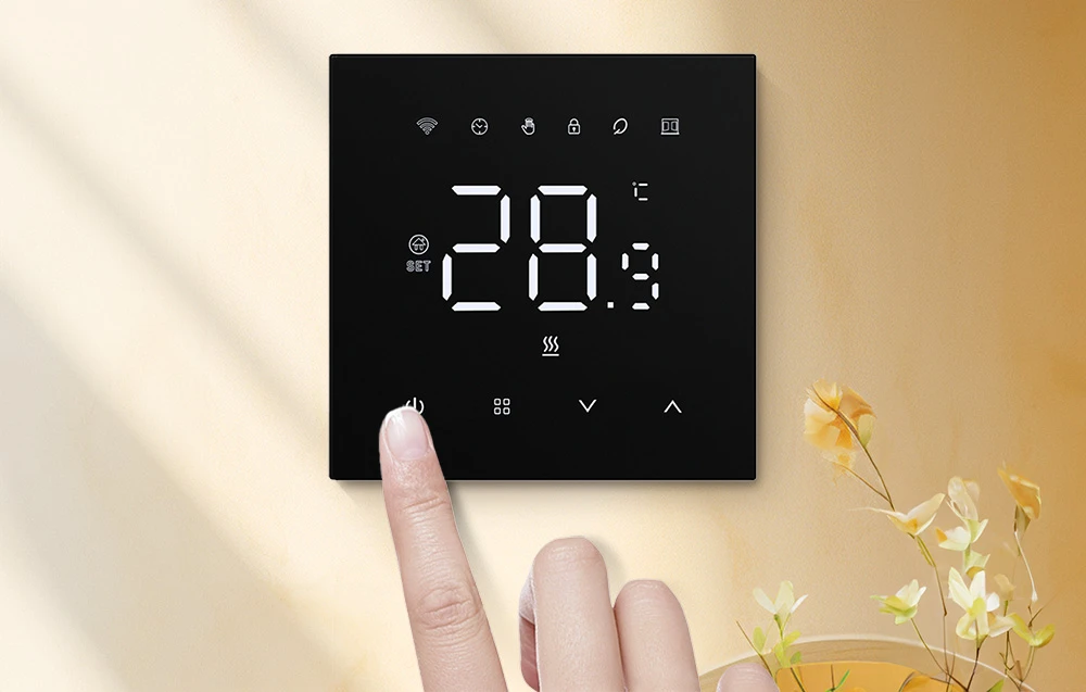 Išmanusis termostatas Avatto WT410-16A-B elektrinis šildymas 16A WiFi aprašymas - Prekės nuotrauka