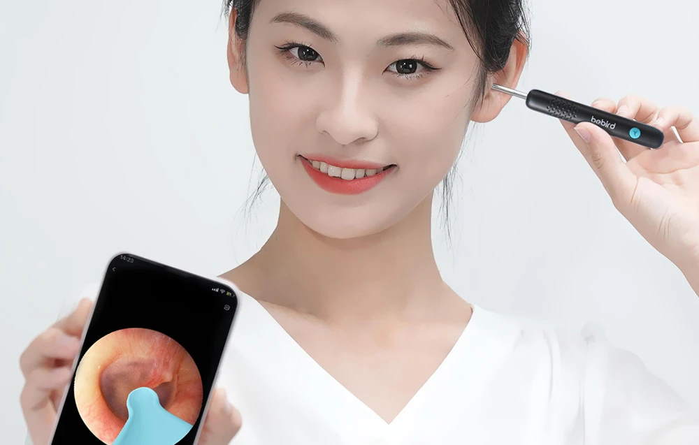 Smart Visual Ear-Clean strypas Bebird R1 juodas aprašymas - Prekės nuotrauka