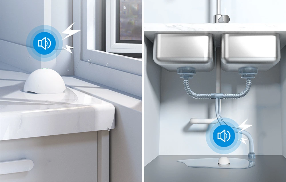 Išmanusis vandens nuotėkio jutiklis Meross MS400 (HomeKit) (reikia Meross MSH300) aprašymas - Prekės nuotrauka