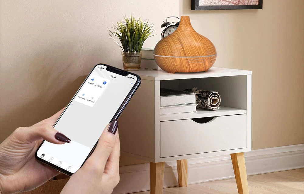 Drėkintuvas Išmanusis Wi-Fi eterinių aliejų difuzorius Meross (HomeKit) aprašymas - Prekės nuotrauka Drėkintuvas Išmanusis Wi-Fi eterinių aliejų difuzorius Meross (HomeKit) aprašymas - Prekės nuotrauka