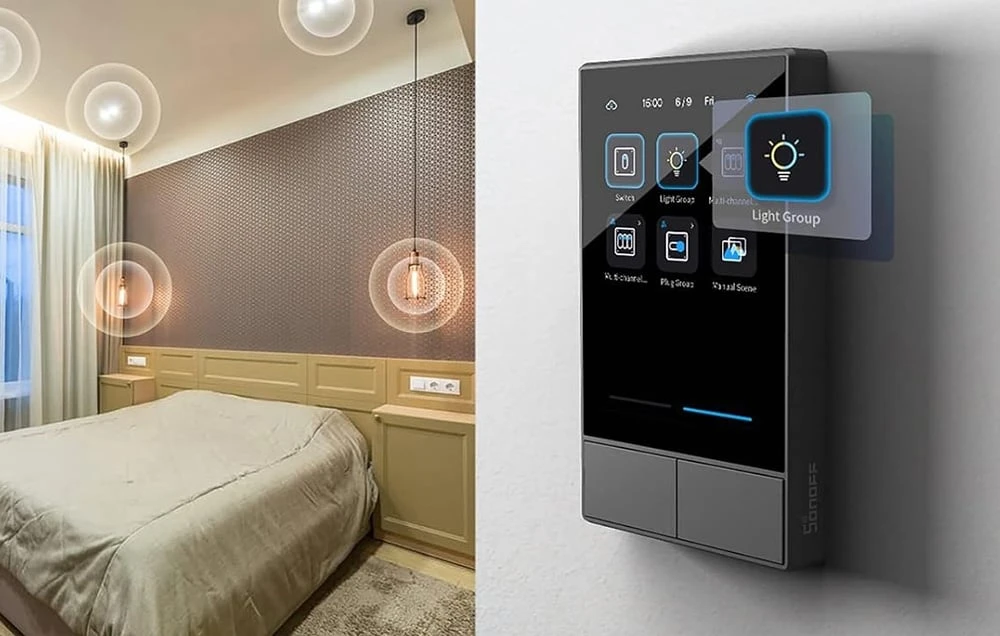 Smart WiFi control panel SONOFF NSPanel (juodas, 120mm) aprašymas - Prekės nuotrauka Smart WiFi control panel SONOFF NSPanel (juodas, 120mm) aprašymas - Prekės nuotrauka