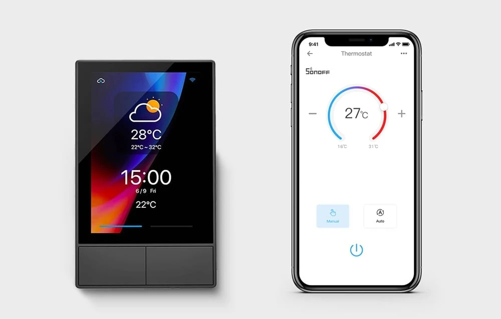 Smart WiFi control panel SONOFF NSPanel (juodas, 120mm) aprašymas - Prekės nuotrauka Smart WiFi control panel SONOFF NSPanel (juodas, 120mm) aprašymas - Prekės nuotrauka