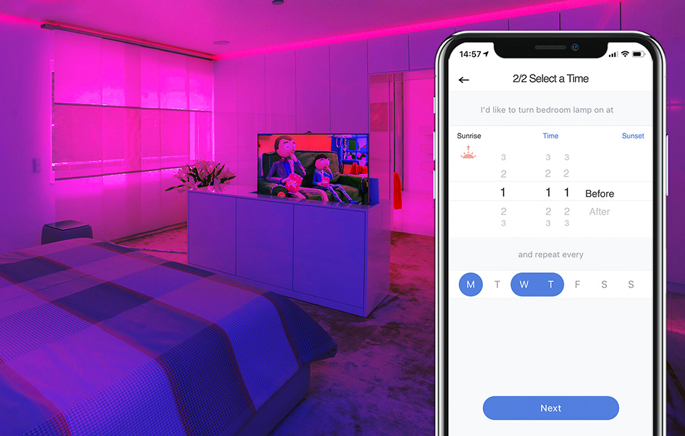 Meross MSL320 PRO RGBWW Wi-Fi išmanioji LED juosta 5 metrų veikia su Apple Homekit, SmartThings aprašymas - Prekės nuotrauka Meross MSL320 PRO RGBWW Wi-Fi išmanioji LED juosta 5 metrų veikia su Apple Homekit, SmartThings aprašymas - Prekės nuotrauka
