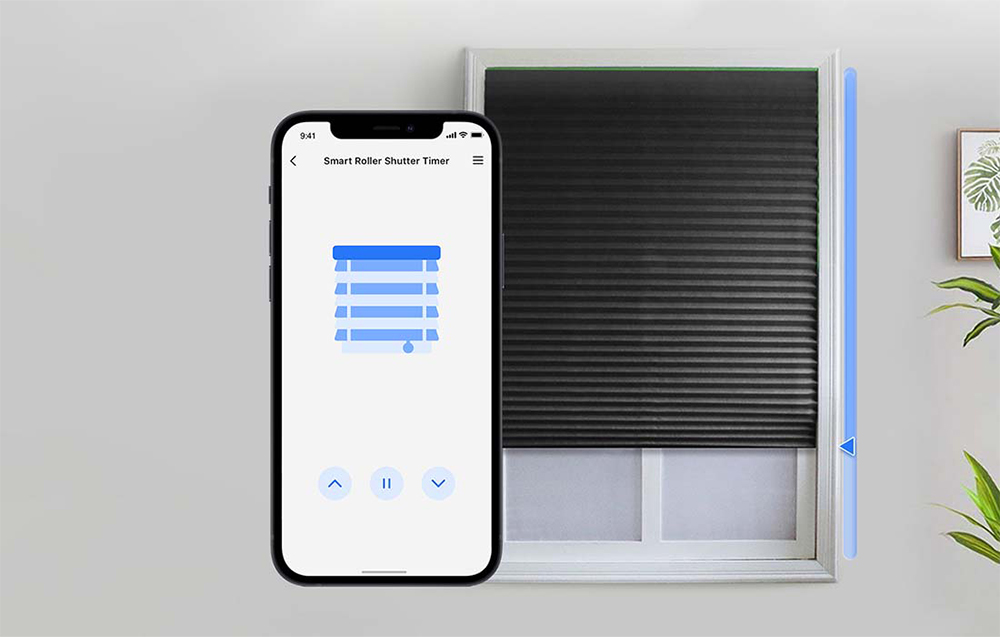 Jutiklinis inteligentny wyłącznik czasowy rolet WiFi Meross MRS100HK(EU) (HomeKit) aprašymas - Prekės nuotrauka