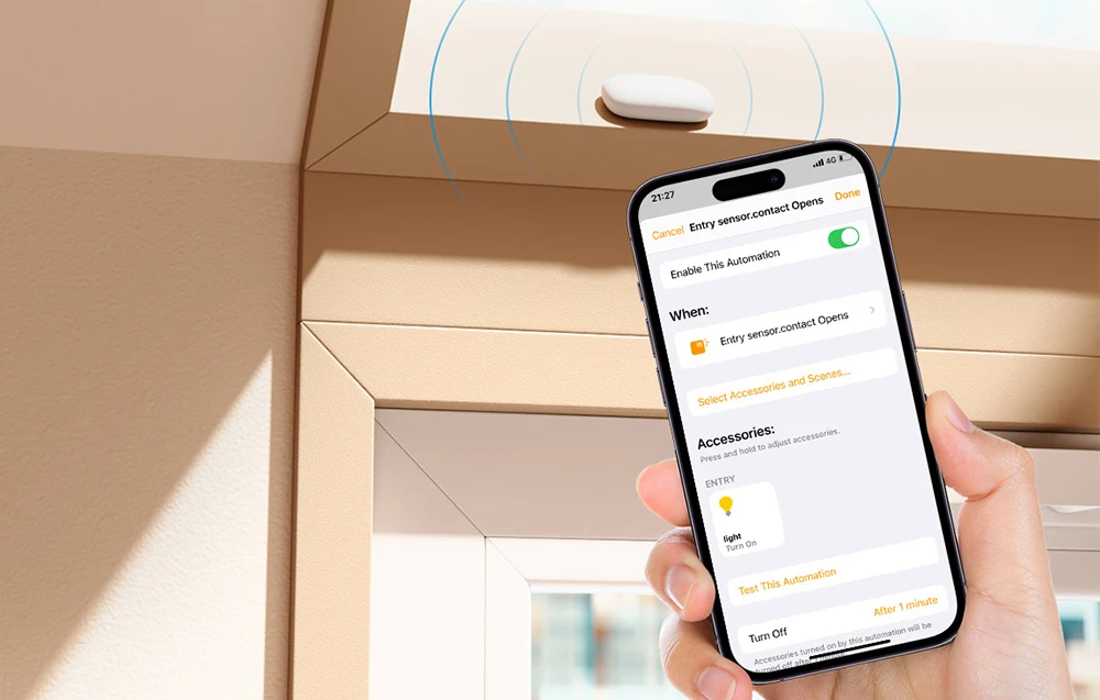 Išmanusis belaidis durų / langų jutiklis Meross MS200H (HomeKit) (reikia Meross MSH300) aprašymas - Prekės nuotrauka Išmanusis belaidis durų / langų jutiklis Meross MS200H (HomeKit) (reikia Meross MSH300) aprašymas - Prekės nuotrauka