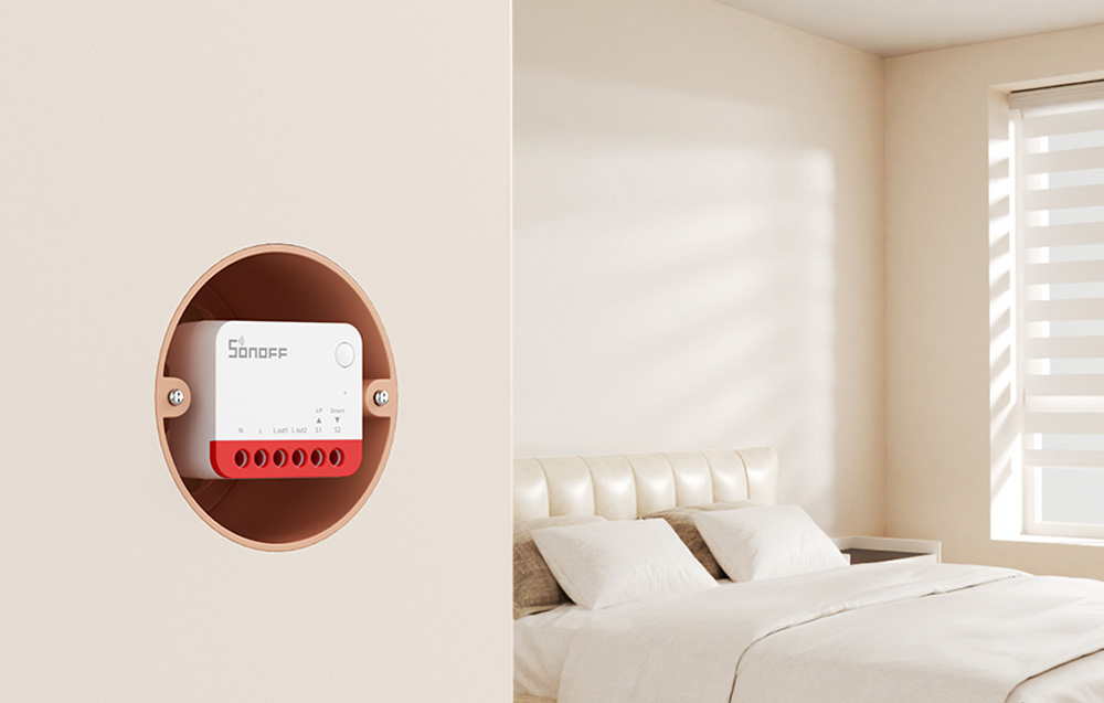 Išmanusis „ZigBee“ žaliuzių jungiklis „Sonoff MINI-ZBRBS“ (2 vnt. pakuotėje) aprašymas - Prekės nuotrauka Išmanusis „ZigBee“ žaliuzių jungiklis „Sonoff MINI-ZBRBS“ (2 vnt. pakuotėje) aprašymas - Prekės nuotrauka