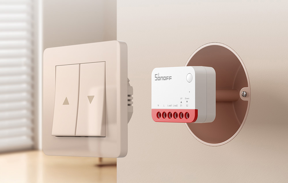 Išmanusis „ZigBee“ žaliuzių jungiklis „Sonoff MINI-ZBRBS“ (2 vnt. pakuotėje) aprašymas - Prekės nuotrauka Išmanusis „ZigBee“ žaliuzių jungiklis „Sonoff MINI-ZBRBS“ (2 vnt. pakuotėje) aprašymas - Prekės nuotrauka