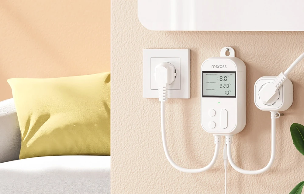 Meross MTS960HK išmanus Wifi termostatas šildymui/ šaldymui aprašymas - Prekės nuotrauka Meross MTS960HK išmanus Wifi termostatas šildymui/ šaldymui aprašymas - Prekės nuotrauka