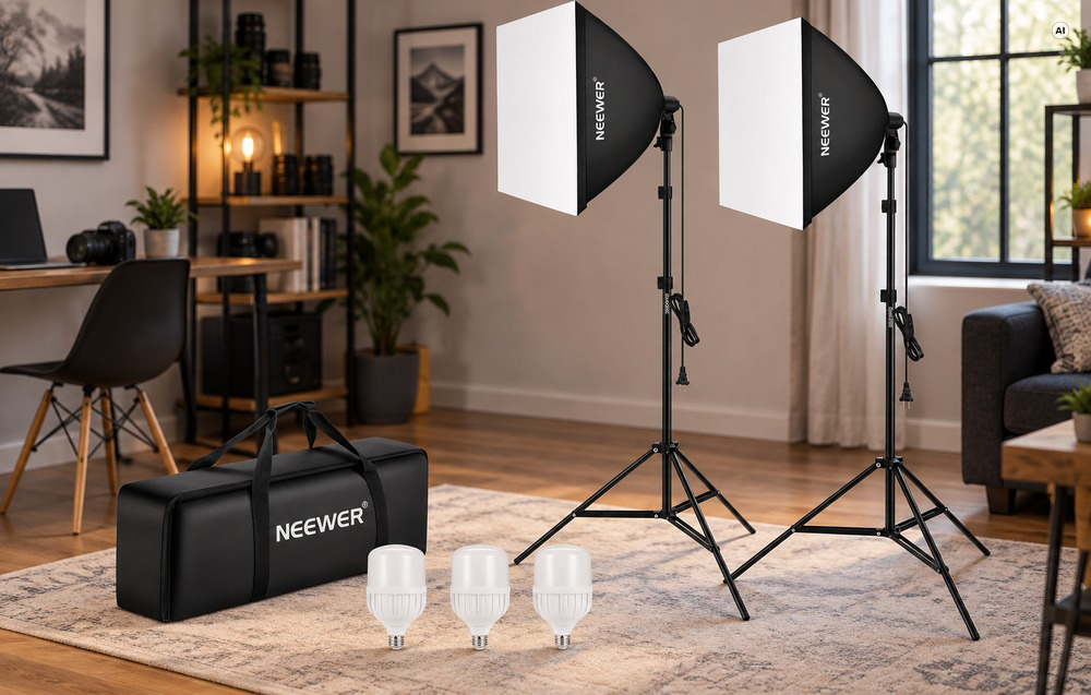 Neewer Softbox apšvietimo rinkinys 10102773 700 W 3 vnt. aprašymas - Prekės nuotrauka