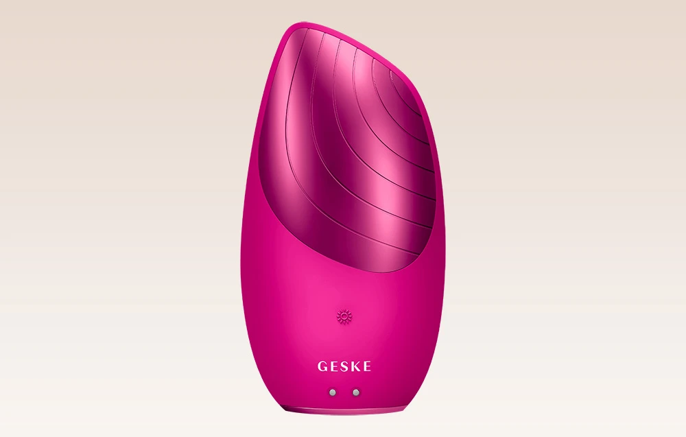 Geske „Sonic Thermo Facial 6 in 1“ veido šveitiklis su programėle (rausvai raudonas) aprašymas - Prekės nuotrauka