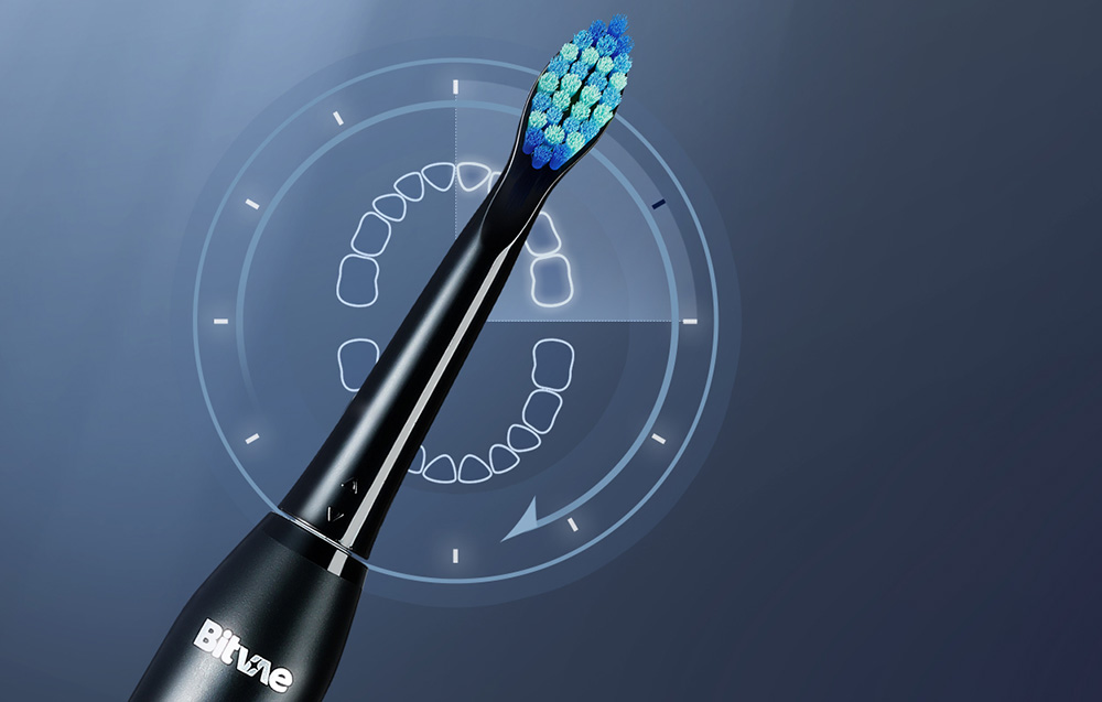 „Sonic“ dantų šepetėlis su antgaliais, skirtas kelionei