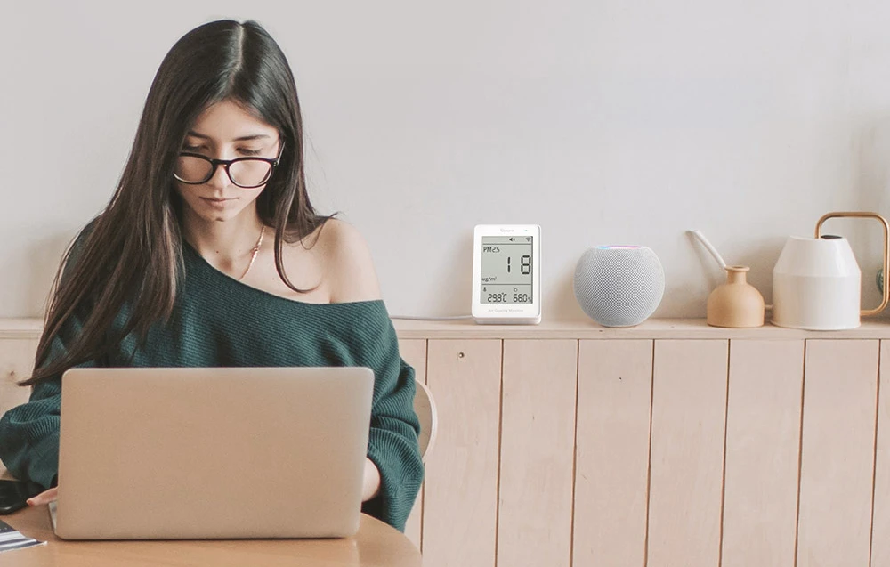 Drėkintuvas Sonoff AirGuard PM2.5 Wi-Fi oro kokybės sensorius, palaiko Matter aprašymas - Prekės nuotrauka Drėkintuvas Sonoff AirGuard PM2.5 Wi-Fi oro kokybės sensorius, palaiko Matter aprašymas - Prekės nuotrauka