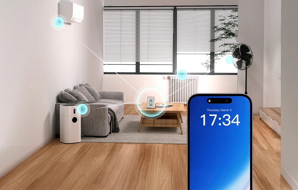 Sonoff AirGuard TH Zigbee temperatūros ir drėgmės sensorius SNZB-02DR2 aprašymas - Prekės nuotrauka