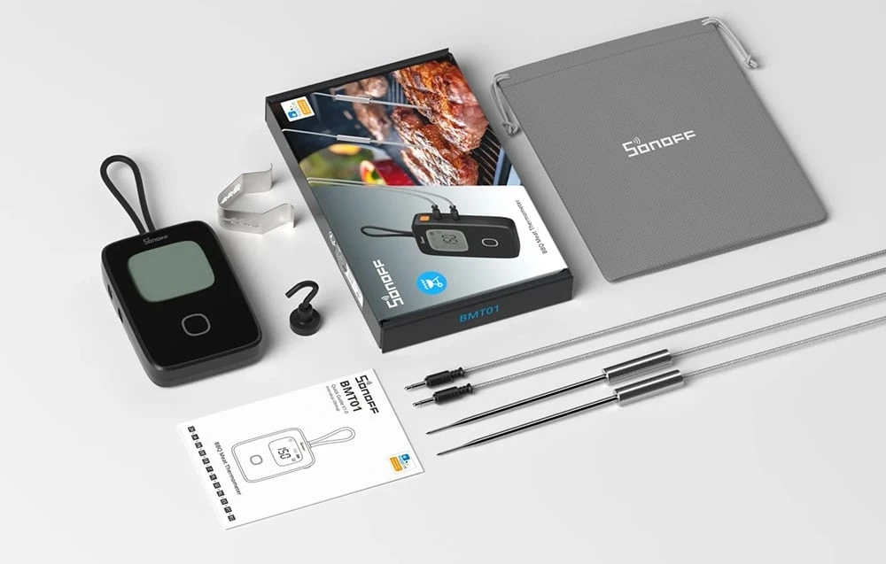 Sonoff BMT01 BBQ išmanusis Bluetooth termometras aprašymas - Prekės nuotrauka Sonoff BMT01 BBQ išmanusis Bluetooth termometras aprašymas - Prekės nuotrauka