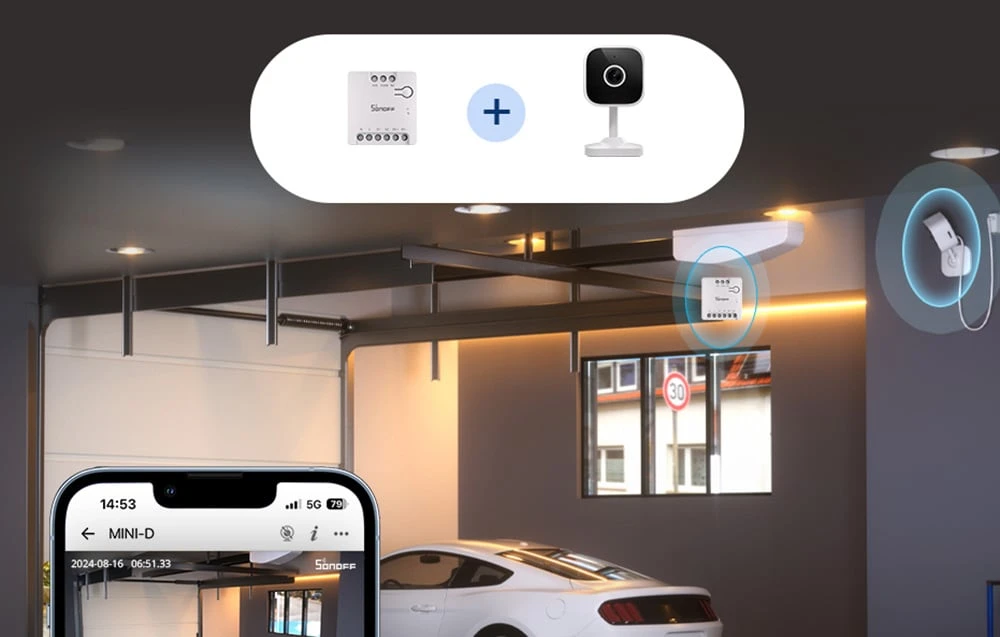 SONOFF MINI-D Wifi išmanioji relė su sausu kontaktu aprašymas - Prekės nuotrauka SONOFF MINI-D Wifi išmanioji relė su sausu kontaktu aprašymas - Prekės nuotrauka