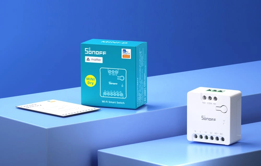 SONOFF MINI-D Wifi išmanioji relė su sausu kontaktu aprašymas - Prekės nuotrauka SONOFF MINI-D Wifi išmanioji relė su sausu kontaktu aprašymas - Prekės nuotrauka