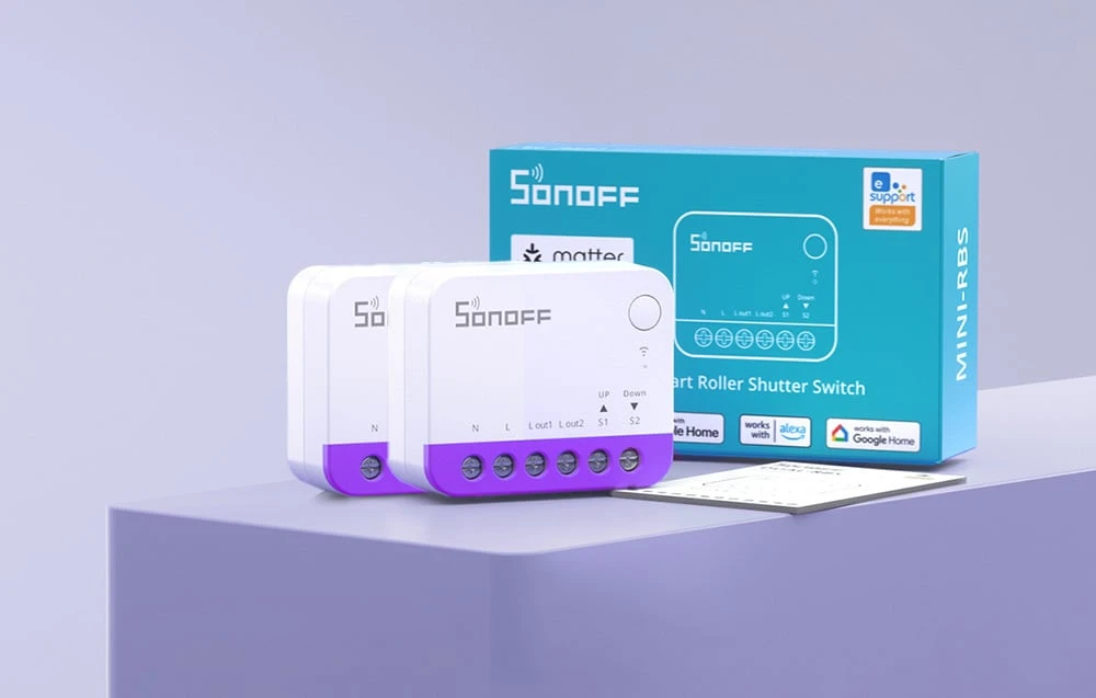 Inteligentny mini przełącznik do rolet WiFi Sonoff MINI-RBS (2 vnt.) aprašymas - Prekės nuotrauka Inteligentny mini przełącznik do rolet WiFi Sonoff MINI-RBS (2 vnt.) aprašymas - Prekės nuotrauka