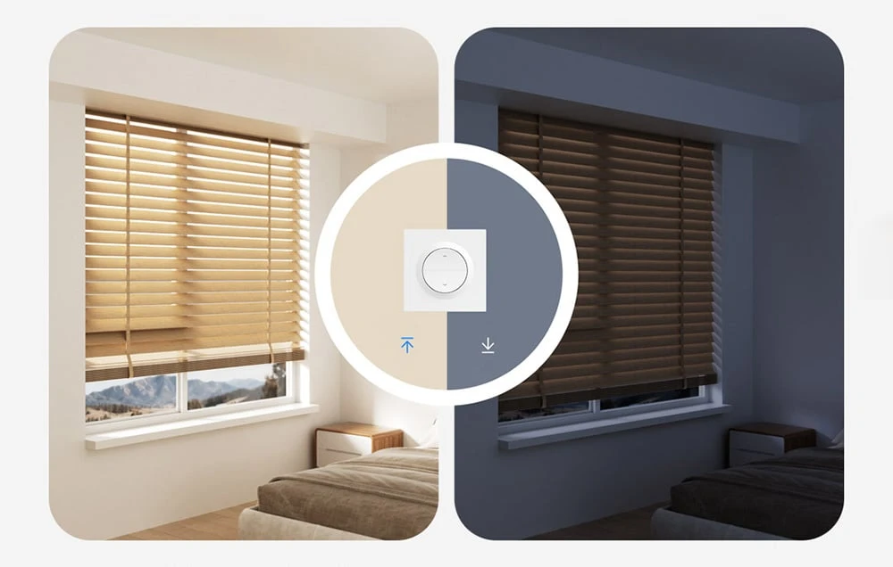 Zigbee išmanusis roletų sieninis jungiklis Sonoff MINI-ZBRBS-E aprašymas - Prekės nuotrauka Zigbee išmanusis roletų sieninis jungiklis Sonoff MINI-ZBRBS-E aprašymas - Prekės nuotrauka