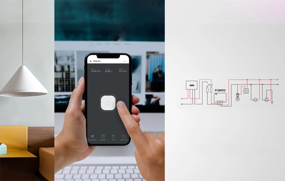 Sonoff Pow R3 1-kanalo išmani relė valdoma WiFi su energijos sunaudojimo matavimo funkcija - 230VAC 5500W aprašymas - Prekės nuotrauka Sonoff Pow R3 1-kanalo išmani relė valdoma WiFi su energijos sunaudojimo matavimo funkcija - 230VAC 5500W aprašymas - Prekės nuotrauka