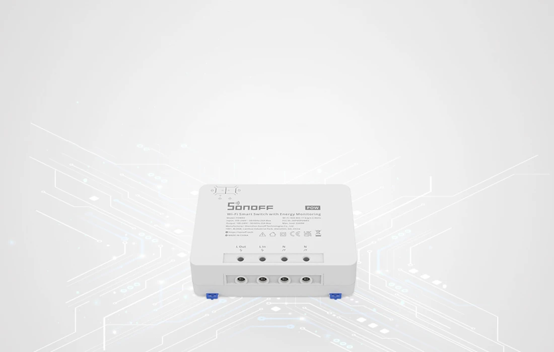 Sonoff Pow R3 1-kanalo išmani relė valdoma WiFi su energijos sunaudojimo matavimo funkcija - 230VAC 5500W aprašymas - Prekės nuotrauka Sonoff Pow R3 1-kanalo išmani relė valdoma WiFi su energijos sunaudojimo matavimo funkcija - 230VAC 5500W aprašymas - Prekės nuotrauka