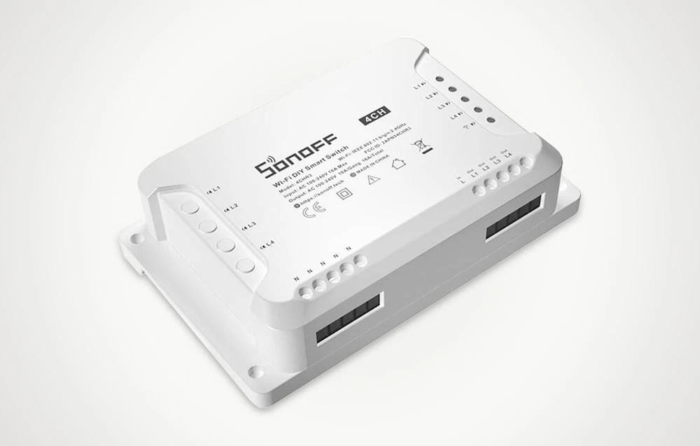 Sonoff R3 4-kanalų išmani relė valdoma WiFi 230VAC 2200W aprašymas - Prekės nuotrauka Sonoff R3 4-kanalų išmani relė valdoma WiFi 230VAC 2200W aprašymas - Prekės nuotrauka