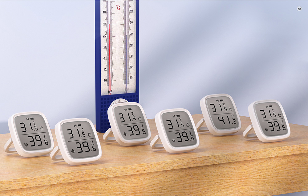 temperatūros jutiklis i wilgotności SONOFF ZigBee SNZB-02D 4Pack aprašymas - Prekės nuotrauka