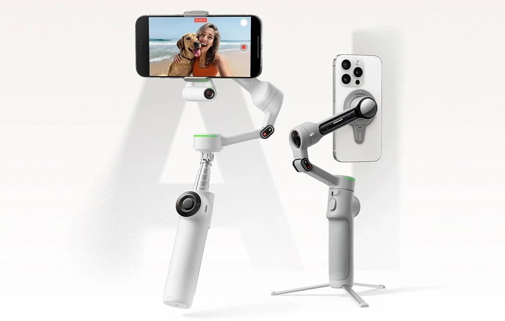 „Insta360 Flow 2 Pro Creator“ paketas / akmens pilkos spalvos aprašymas - Prekės nuotrauka