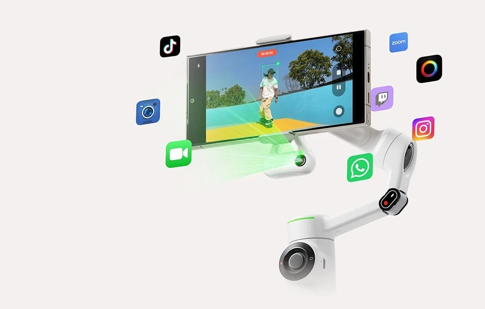 „Insta360 Flow 2 Pro Creator“ paketas / akmens pilkos spalvos aprašymas - Prekės nuotrauka