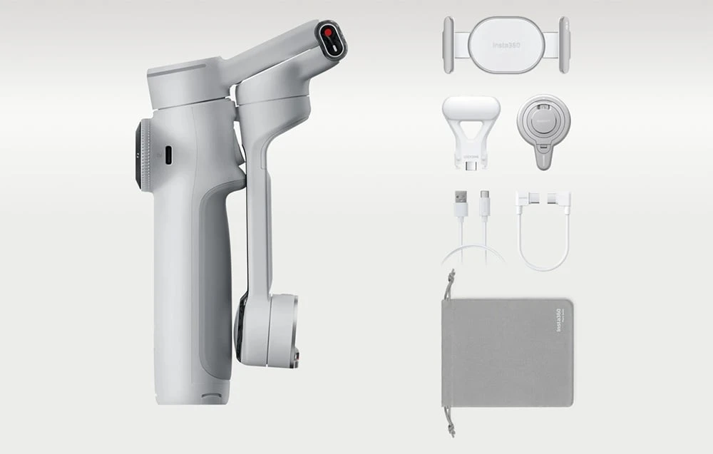 „Insta360 Flow 2 Pro Creator“ paketas / akmens pilkos spalvos aprašymas - Prekės nuotrauka