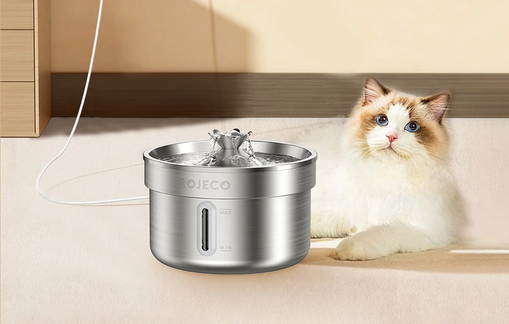 Stainless Steel Pet Vanduo fountain 2l Rojeco aprašymas - Prekės nuotrauka