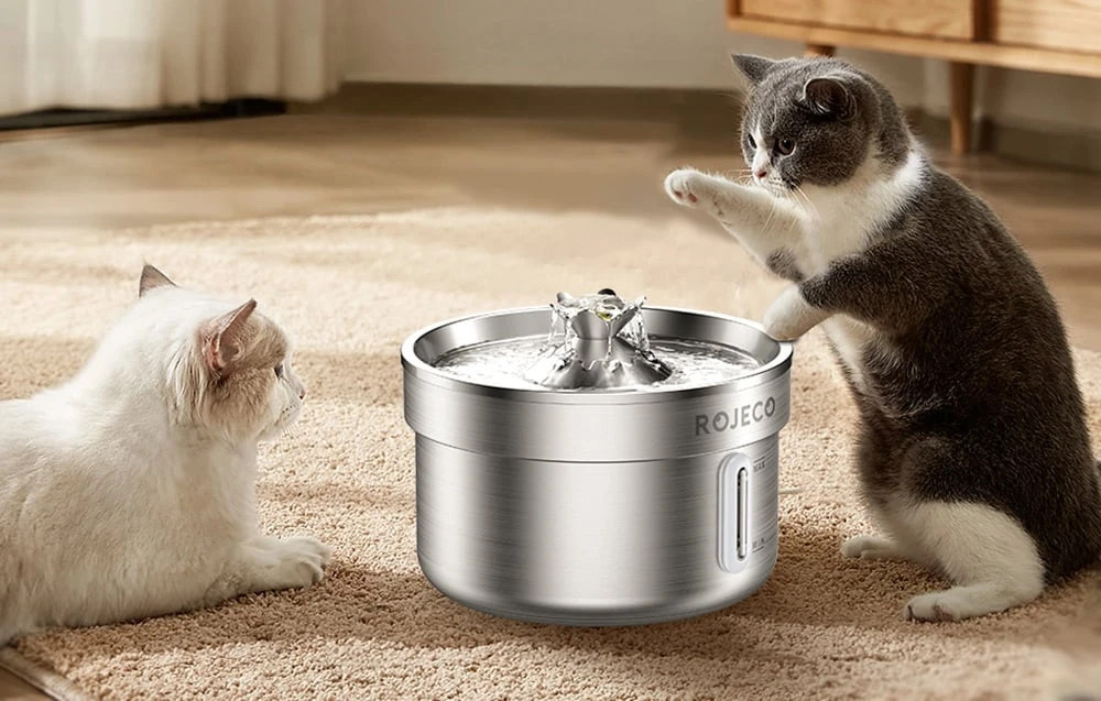 Stainless Steel Pet Vanduo fountain 2l Rojeco aprašymas - Prekės nuotrauka