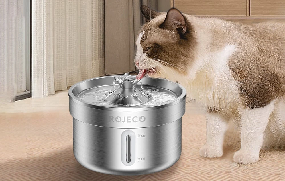 Stainless Steel Pet Vanduo fountain 2l Rojeco aprašymas - Prekės nuotrauka