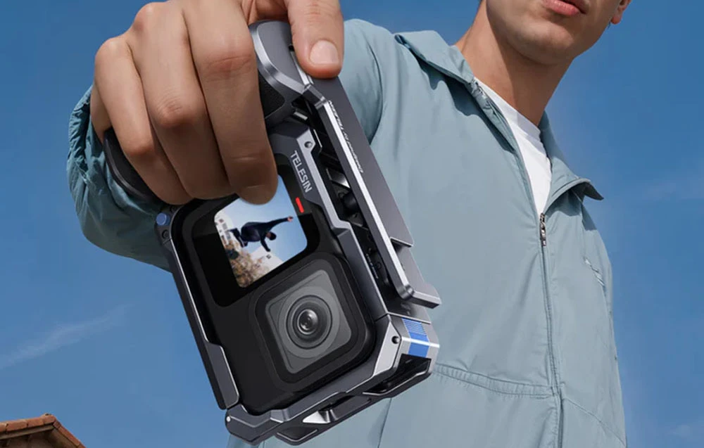 StreetGrip Telesin GoPro Hero 9-13 kit with cage aprašymas - Prekės nuotrauka