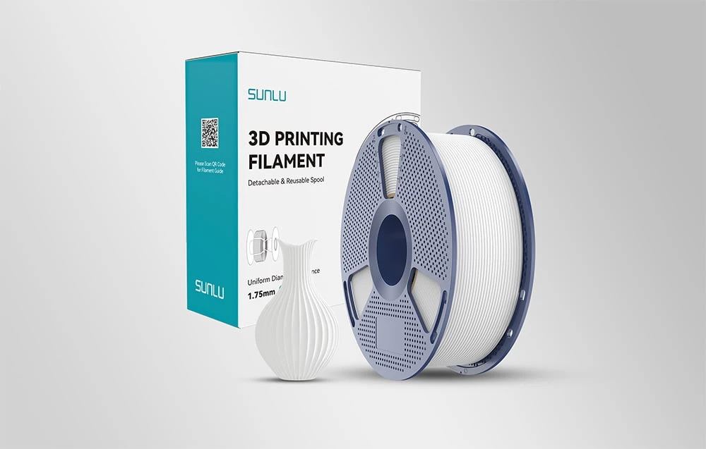 Sunlu PLA Classic Baltas Filament 1.75mm 1KG aprašymas - Prekės nuotrauka