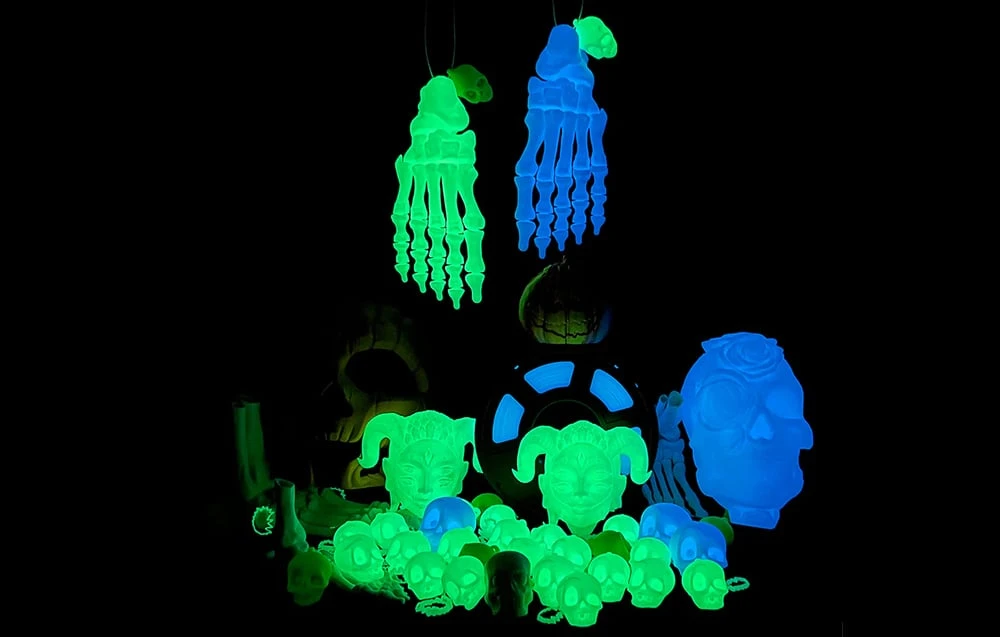 Sunlu PLA Glow-in-the-Dark Filament (Baltas and Mėlyna) aprašymas - Prekės nuotrauka