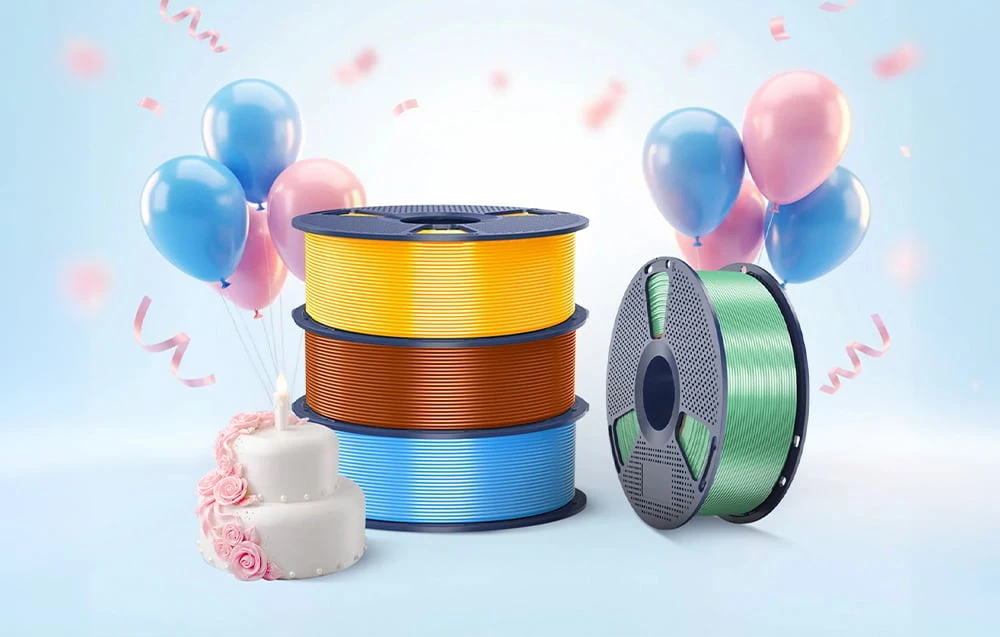 Sunlu PLA+ Silk Filament (Juodas) aprašymas - Prekės nuotrauka