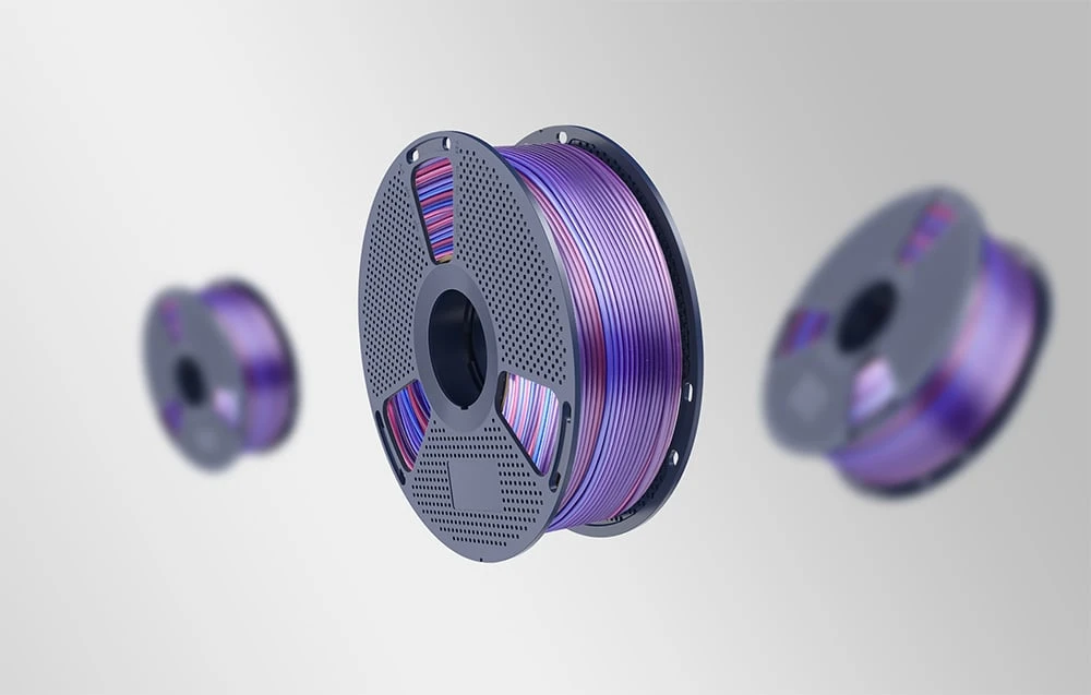 Sunlu PLA+ Silk Filament (Rainbow 02) aprašymas - Prekės nuotrauka