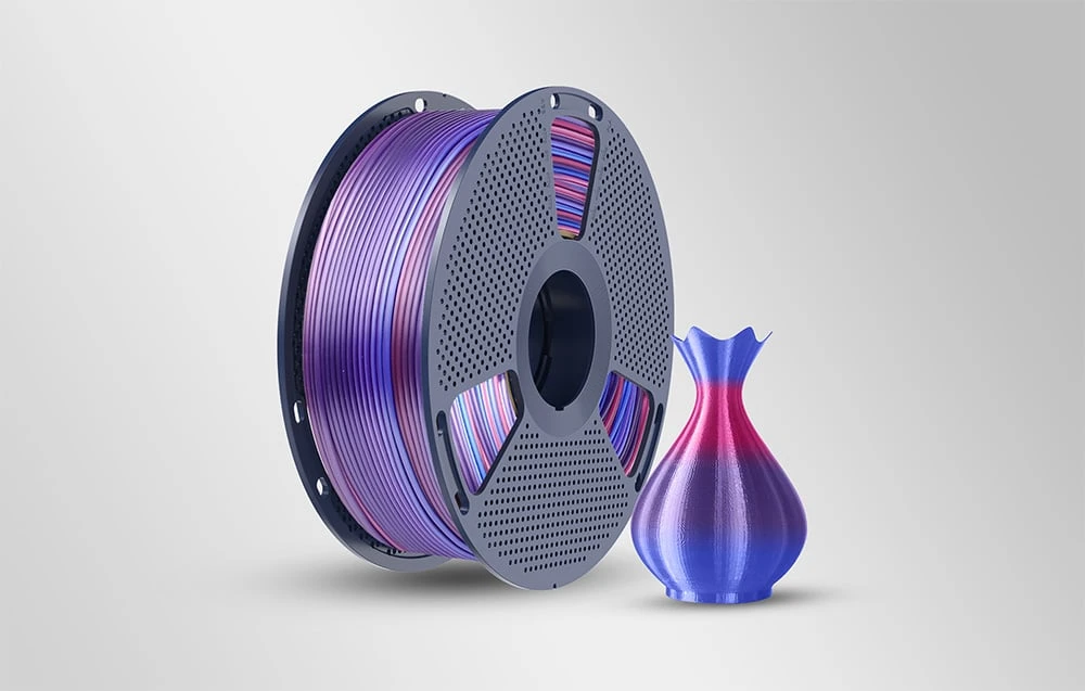 Sunlu PLA+ Silk Filament (Rainbow 02) aprašymas - Prekės nuotrauka