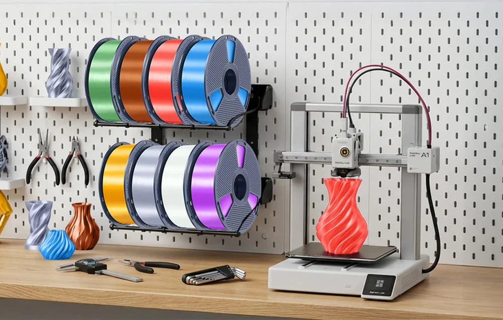 Sunlu PLA+ Silk Filament (Raudona) aprašymas - Prekės nuotrauka