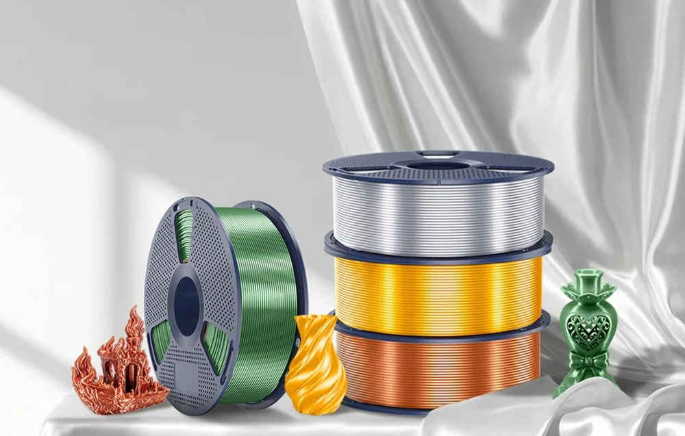 Sunlu PLA+ Silk Filament (Raudona) aprašymas - Prekės nuotrauka