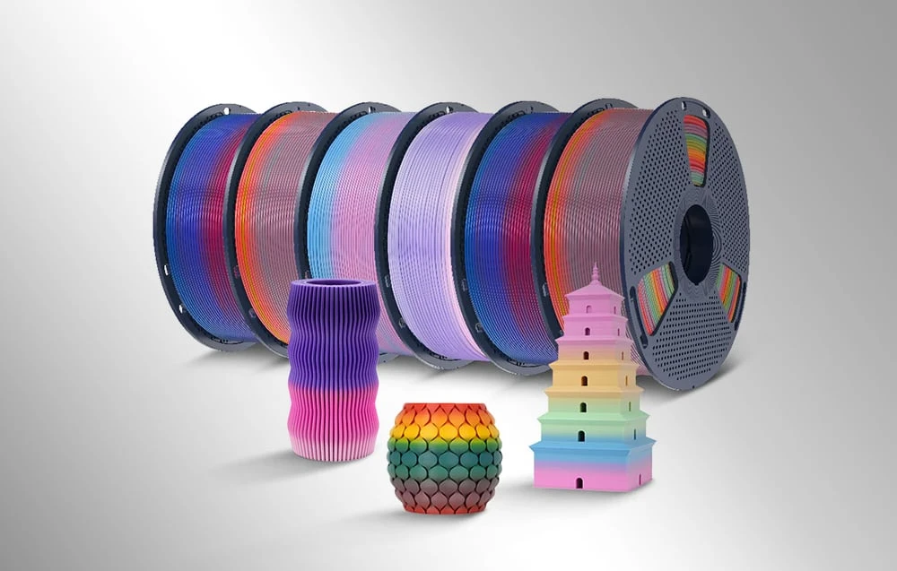 Sunlu PLA Transparent (Rainbow) 01 Filament aprašymas - Prekės nuotrauka