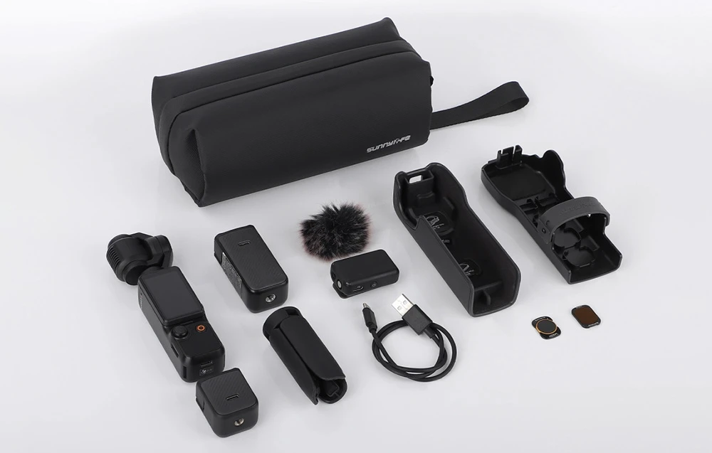 Sunnylife bag for OSMO 360/ Insta360 GO Ultra/ OP 3/ sports camera/ smartphone/ OSMO (juodas) aprašymas - Prekės nuotrauka