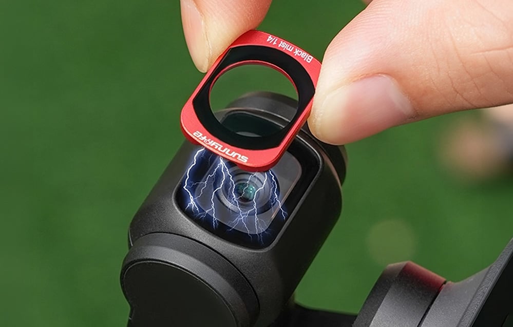Sunnylife filtrų rinkinys, skirtas Osmo Pocket 4/Pocket 3: VND2-32, CPL, MCUV, Juodas Mist 1/4 aprašymas - Prekės nuotrauka